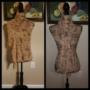 Music note scarf